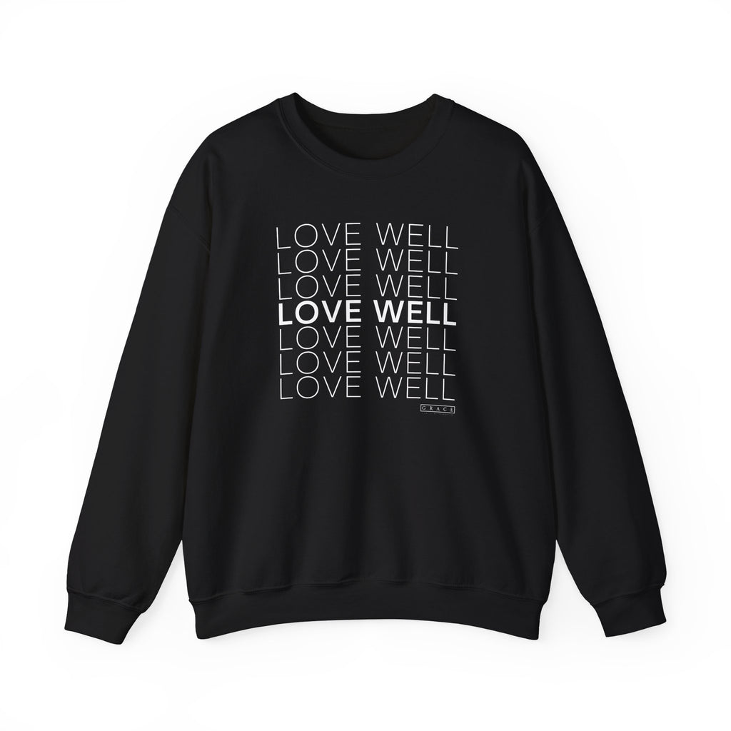 Love Well Repeated Graphic Sweatshirt — Minimalist Crewneck