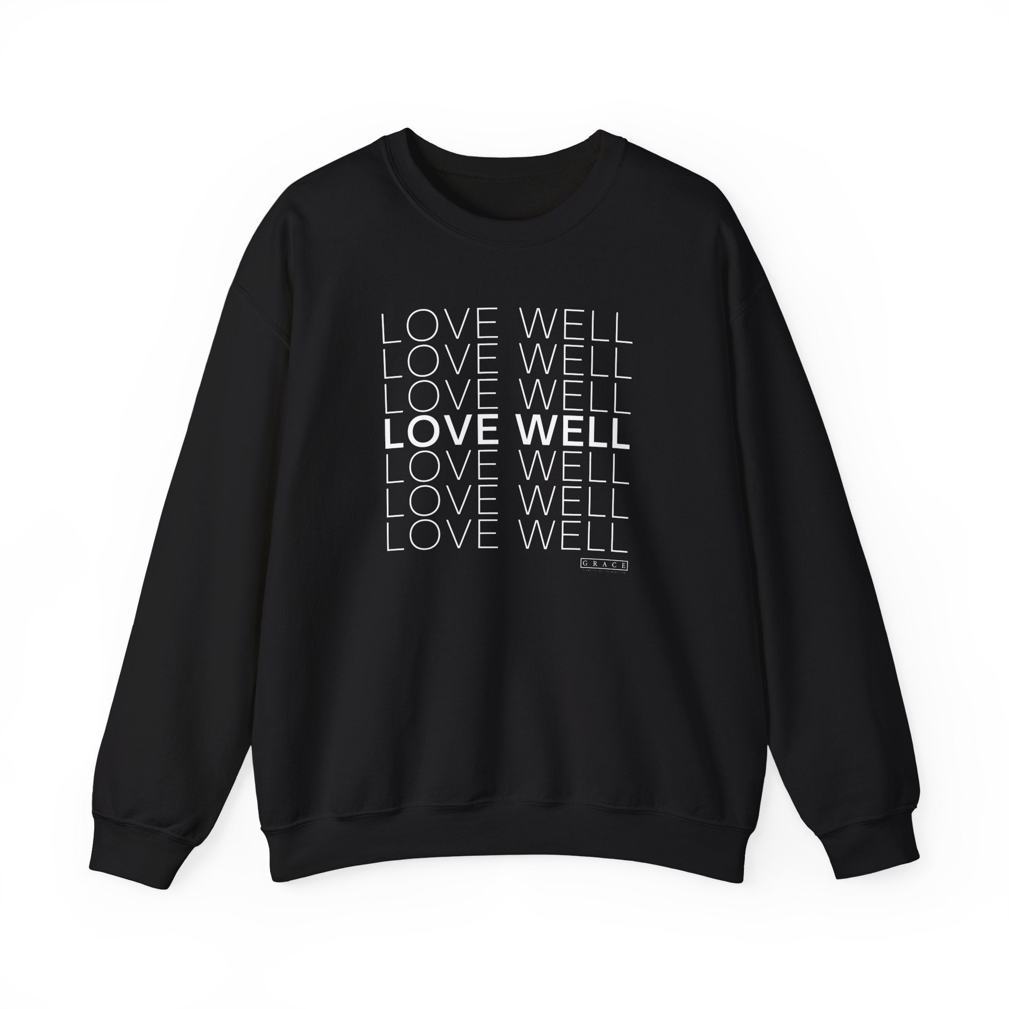 Love Well Repeated Graphic Sweatshirt — Minimalist Crewneck