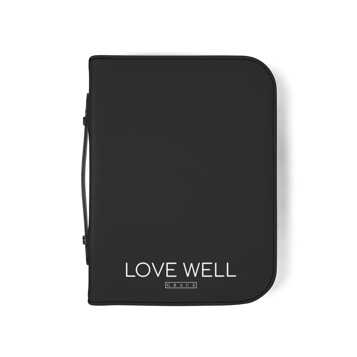 Leather Zippered — "Love Well" Book/Bible Case