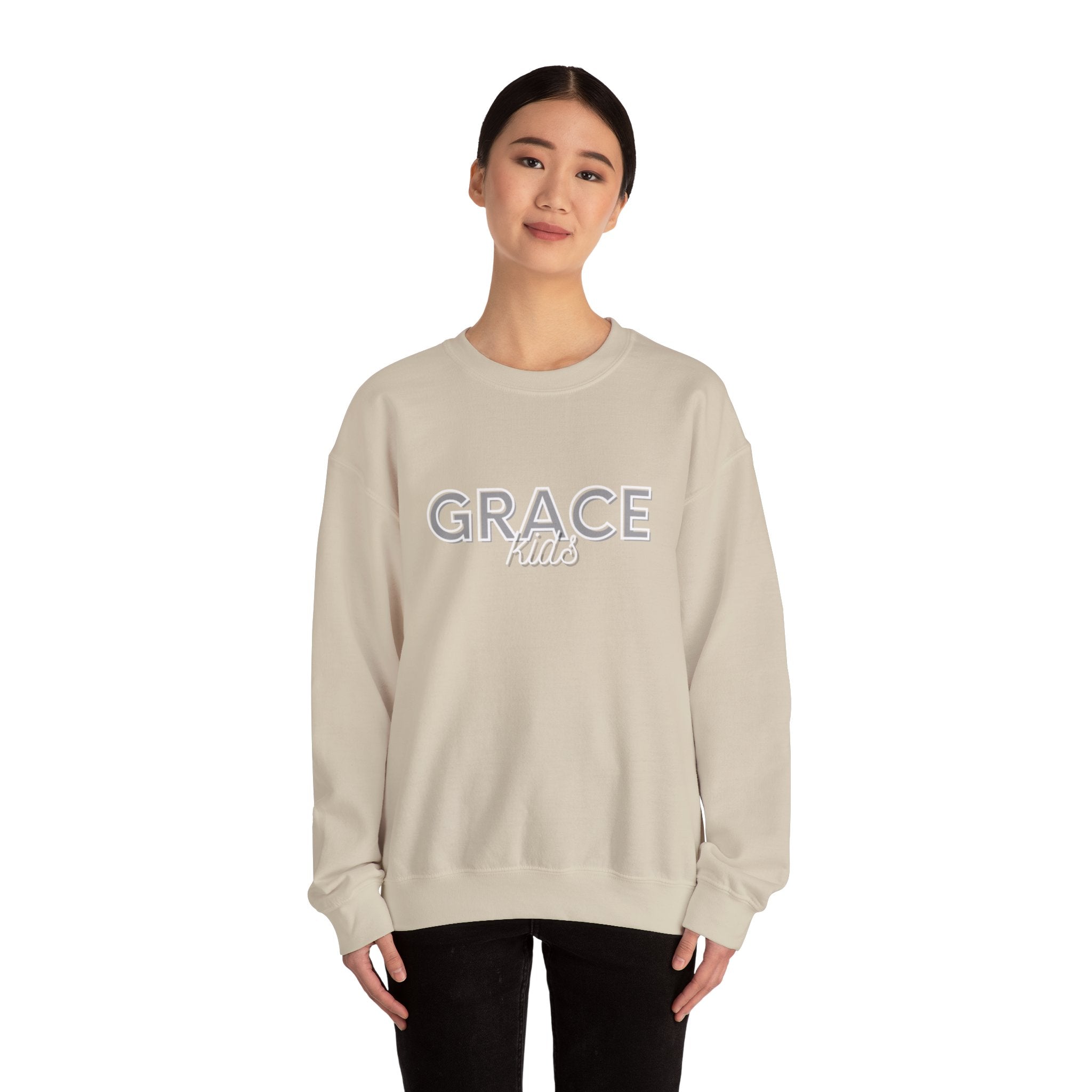 Grace Kids Sweatshirt — Soft Crewneck, "GRACE kids", Embroidered Design