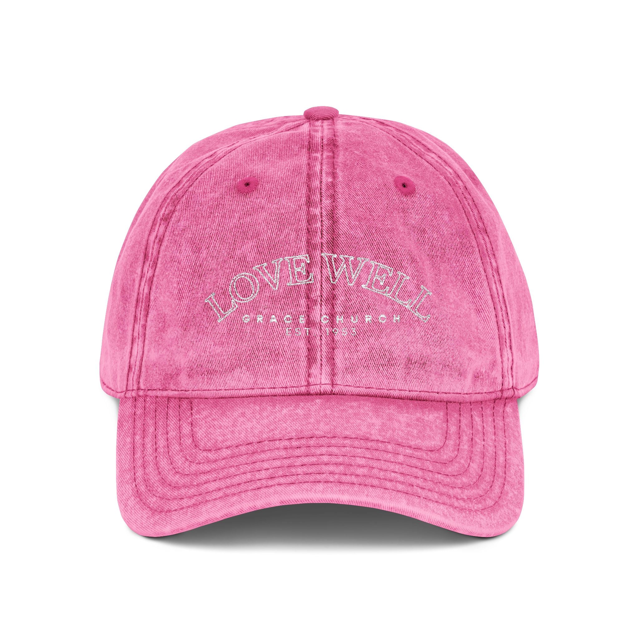 Embroidered 'LOVEWELL' Vintage Baseball Cap – Distressed Cotton Hat