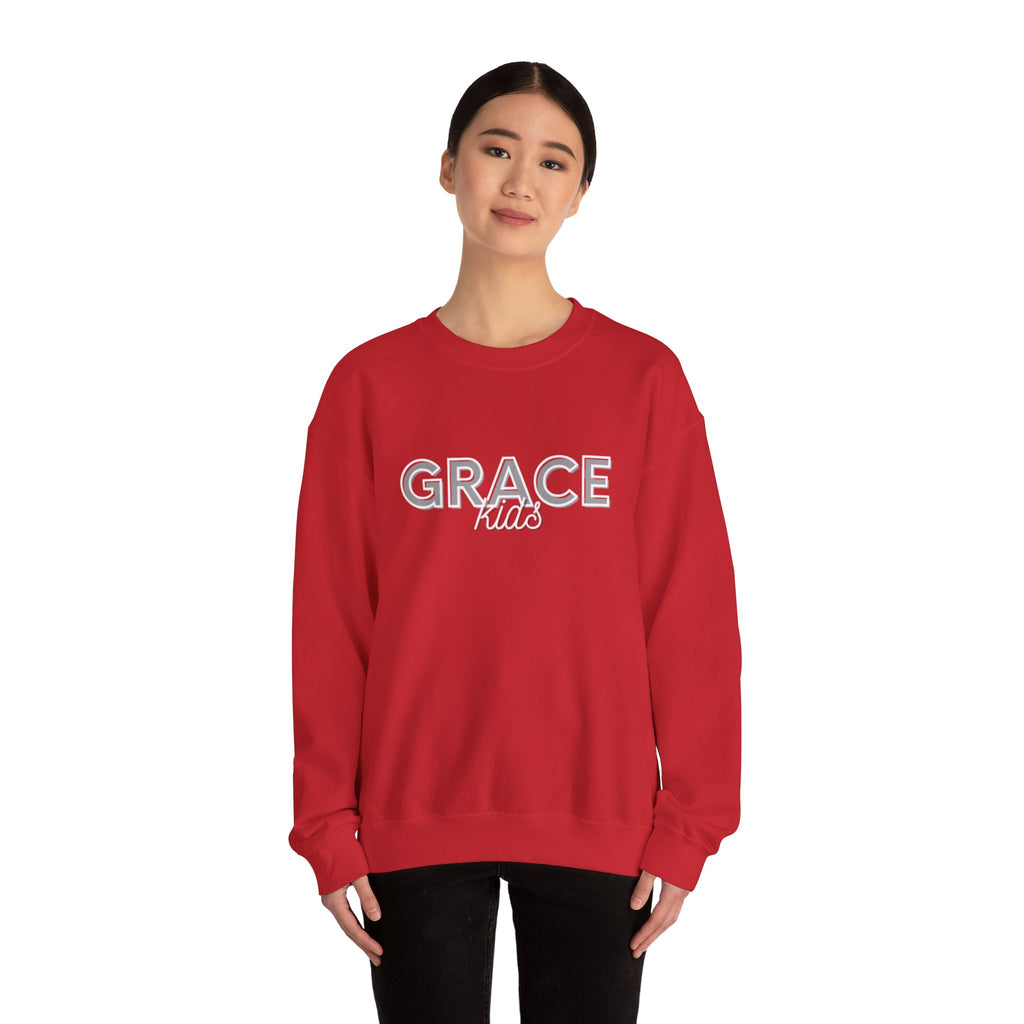 Grace Kids Sweatshirt — Soft Crewneck, "GRACE kids", Embroidered Design
