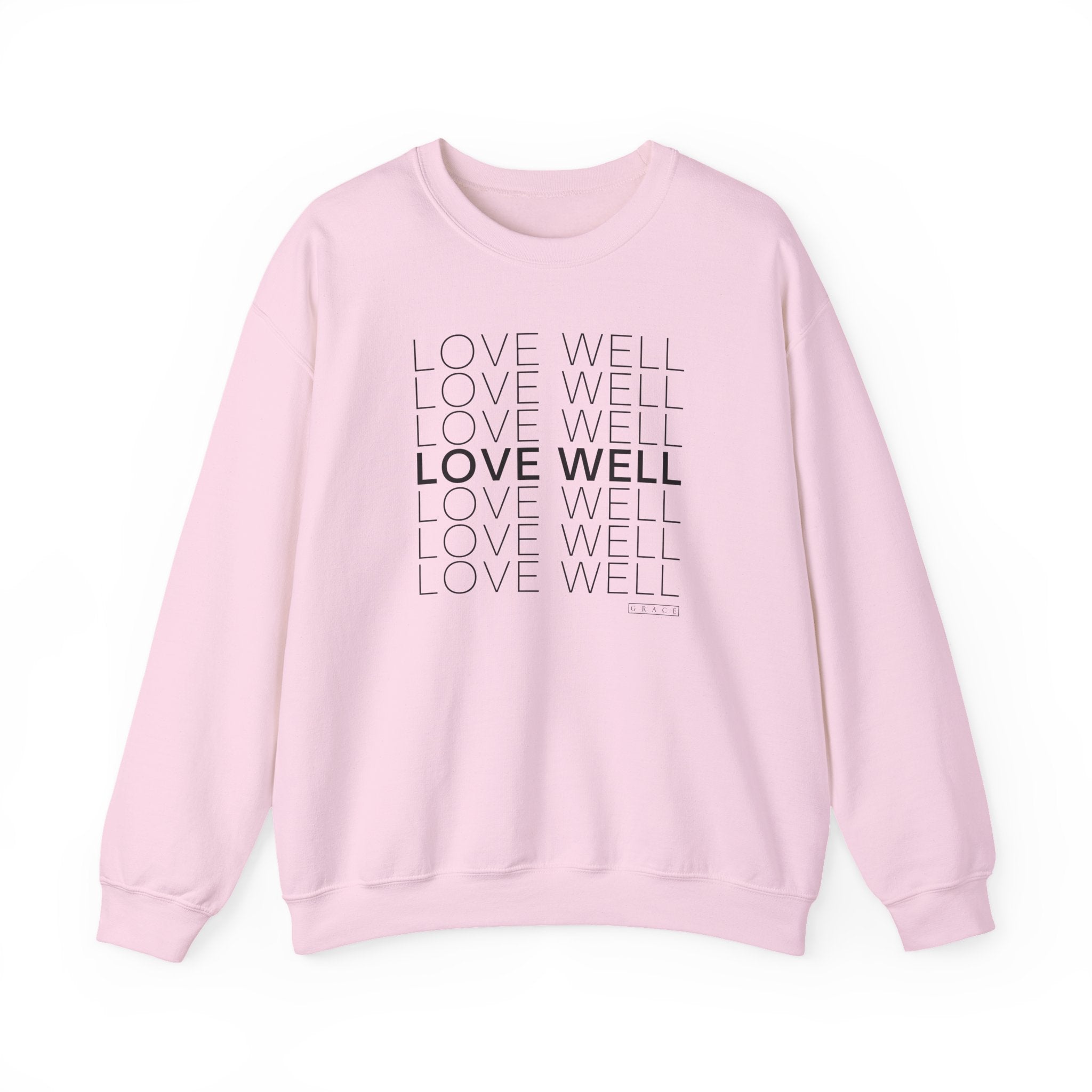 Love Well Repeated Graphic Sweatshirt — Minimalist Crewneck