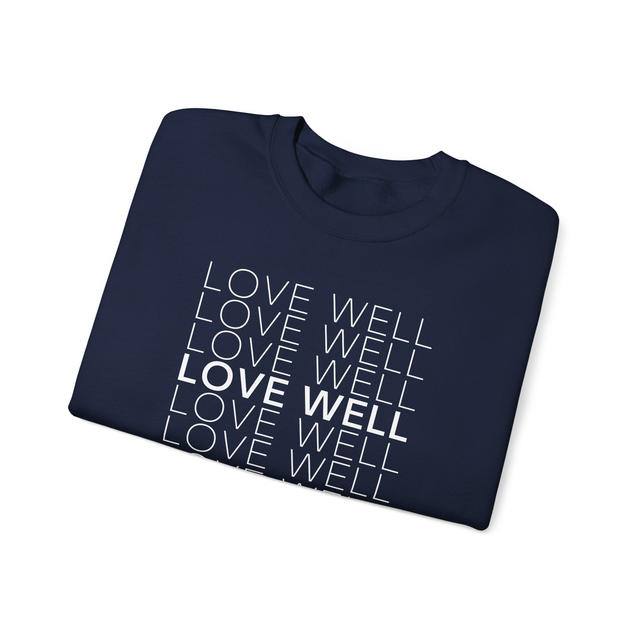 Love Well Repeated Graphic Sweatshirt — Minimalist Crewneck