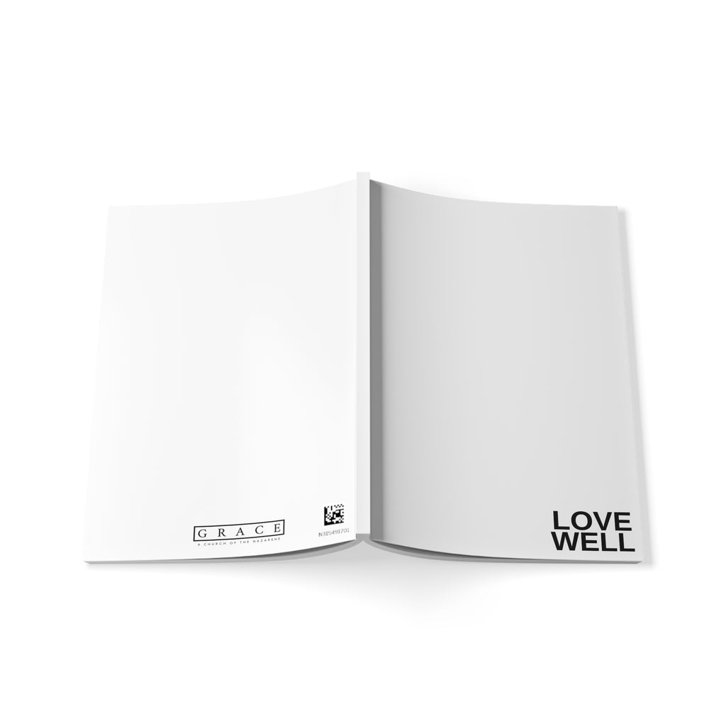 A5 Softcover Notebook — Minimalist 'Love Well' / 'Grace' Journal