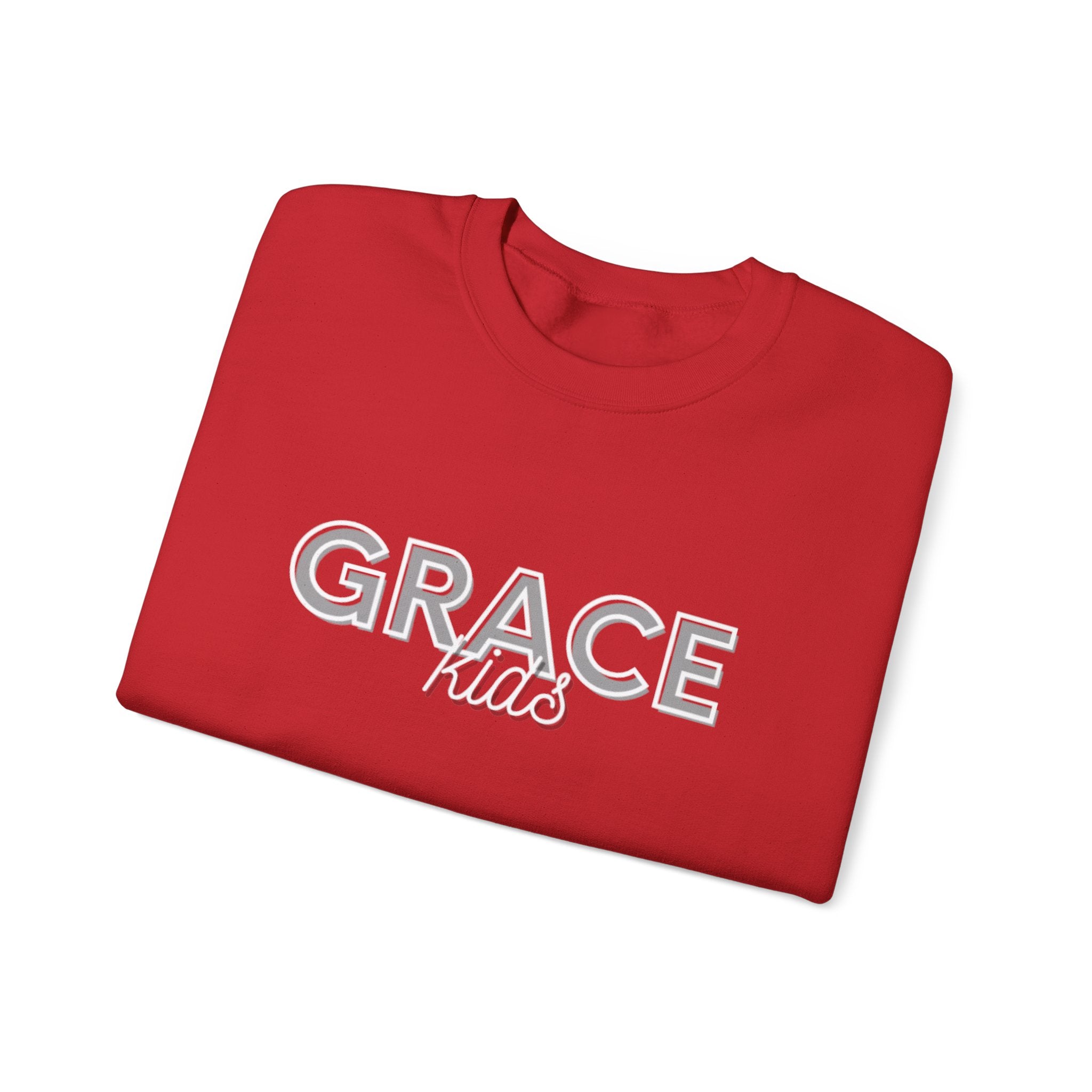 Grace Kids Sweatshirt — Soft Crewneck, "GRACE kids", Embroidered Design