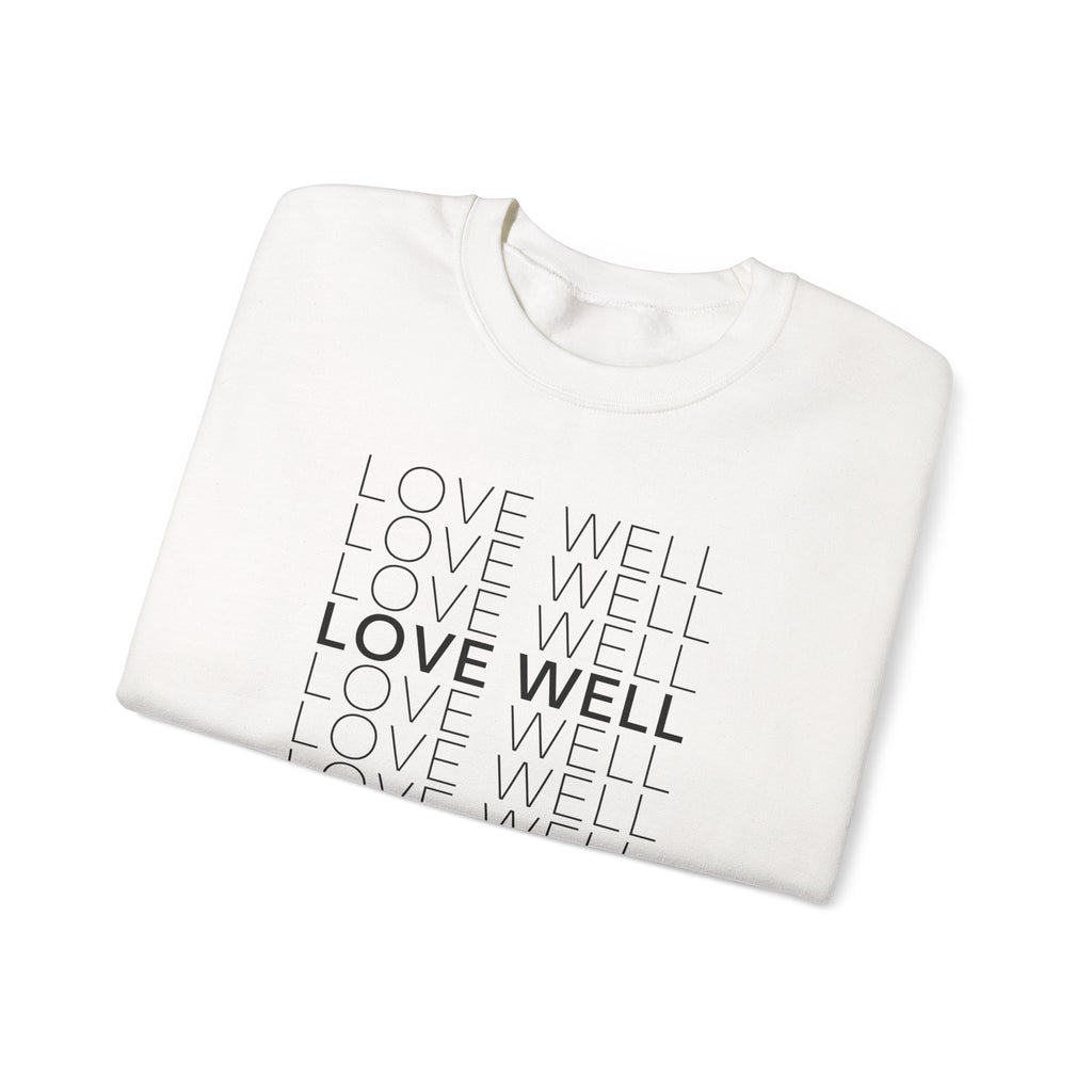 Love Well Repeated Graphic Sweatshirt — Minimalist Crewneck