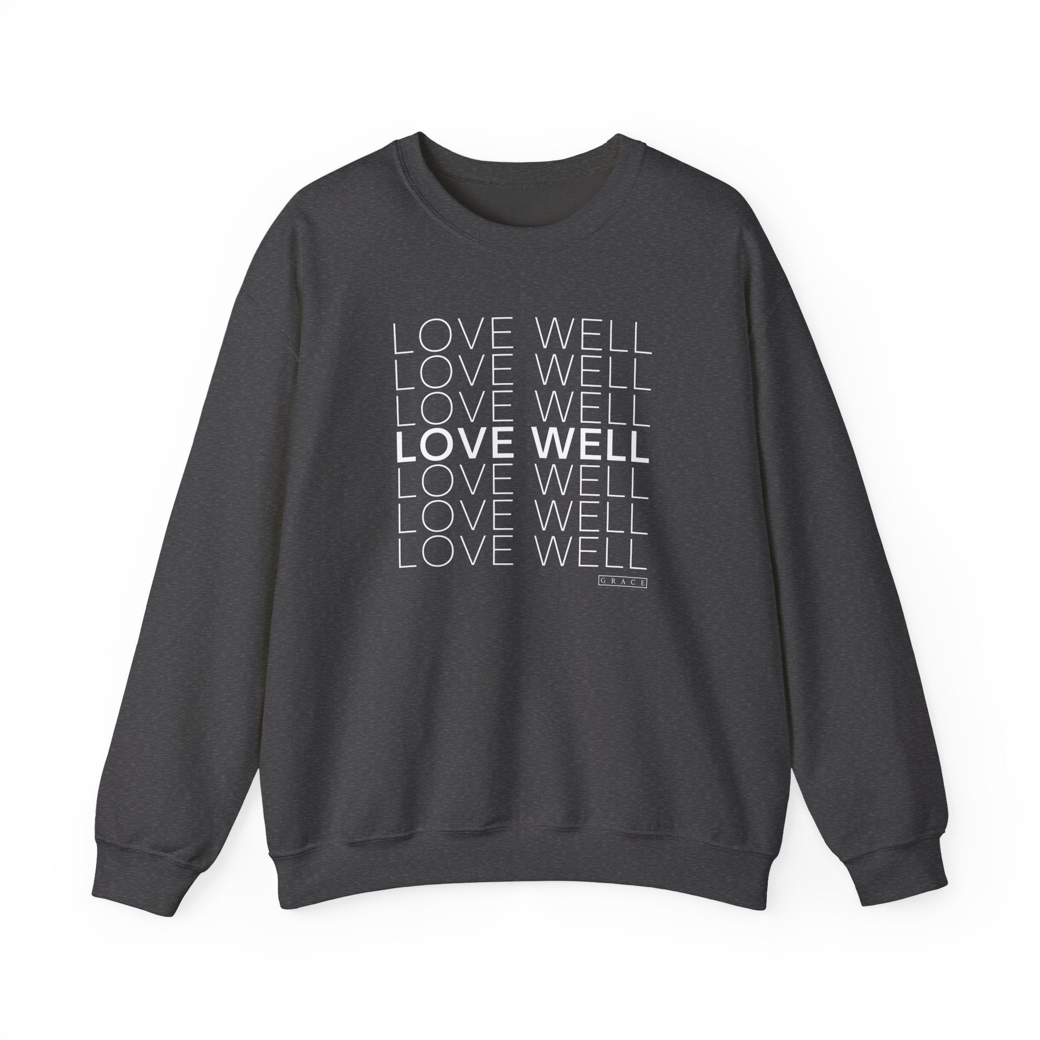 Love Well Repeated Graphic Sweatshirt — Minimalist Crewneck