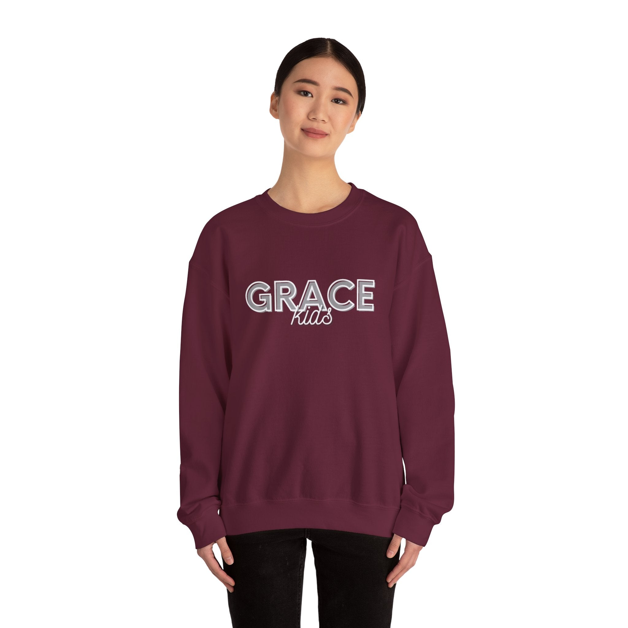 Grace Kids Sweatshirt — Soft Crewneck, "GRACE kids", Embroidered Design