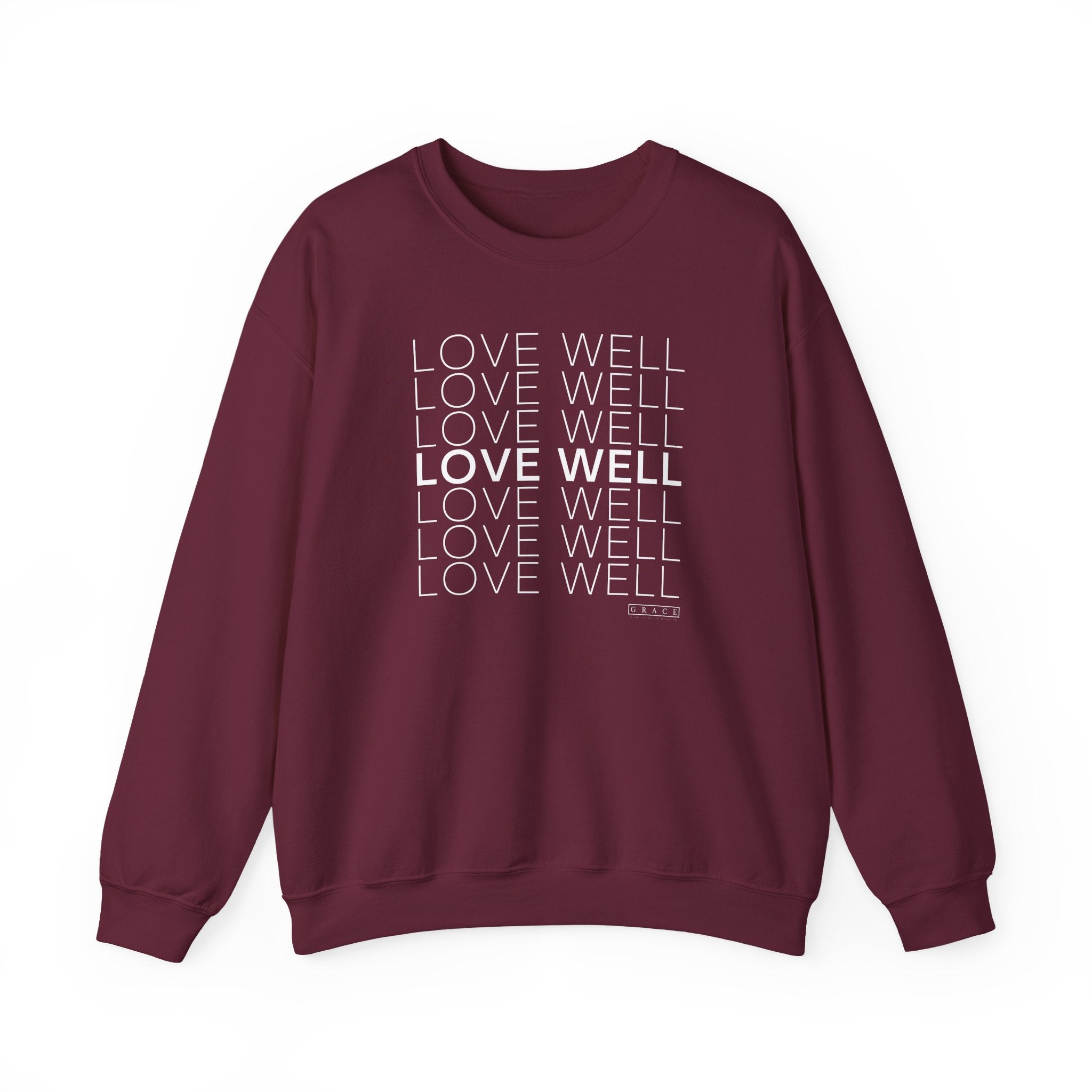 Love Well Repeated Graphic Sweatshirt — Minimalist Crewneck