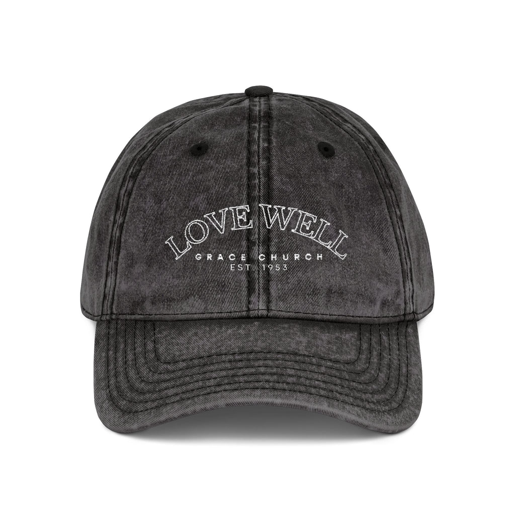 Embroidered 'LOVEWELL' Vintage Baseball Cap – Distressed Cotton Hat
