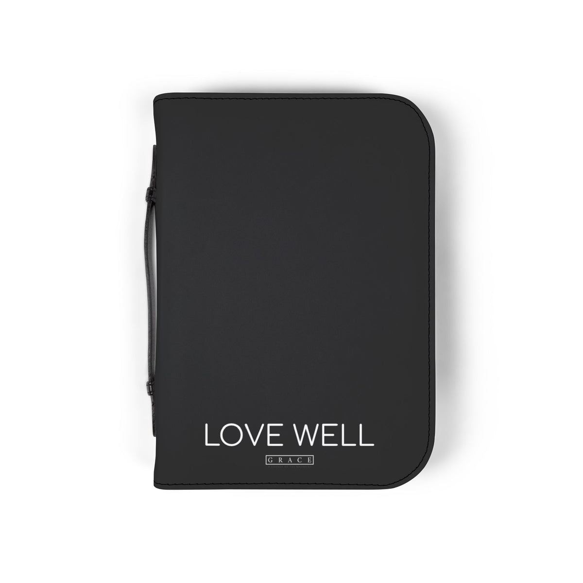 Leather Zippered — "Love Well" Book/Bible Case