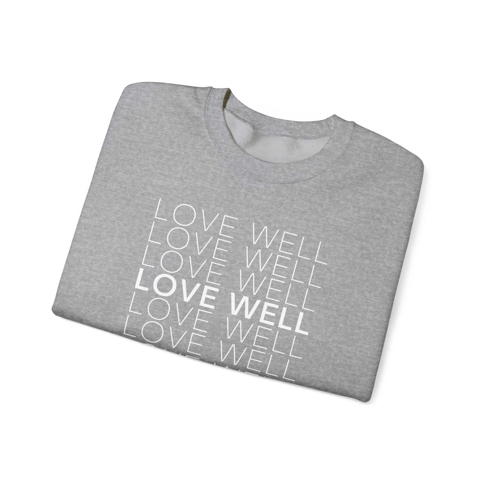 Love Well Repeated Graphic Sweatshirt — Minimalist Crewneck