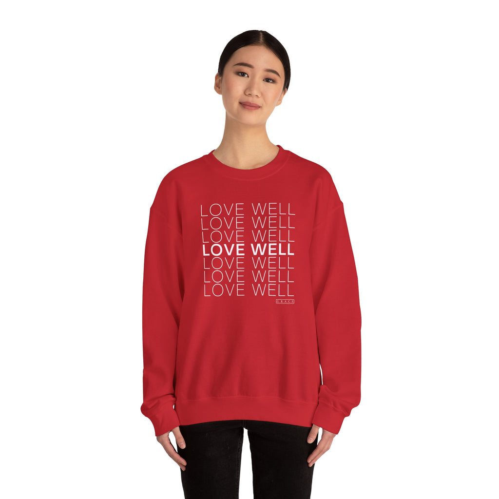 Love Well Repeated Graphic Sweatshirt — Minimalist Crewneck