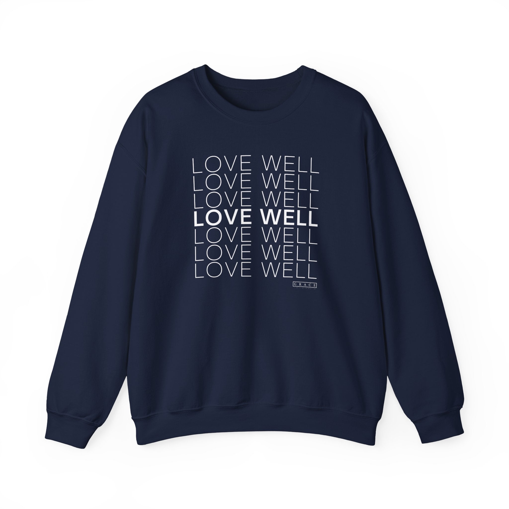Love Well Repeated Graphic Sweatshirt — Minimalist Crewneck