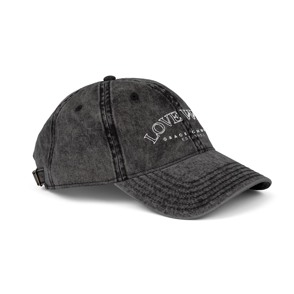 Embroidered 'LOVEWELL' Vintage Baseball Cap – Distressed Cotton Hat