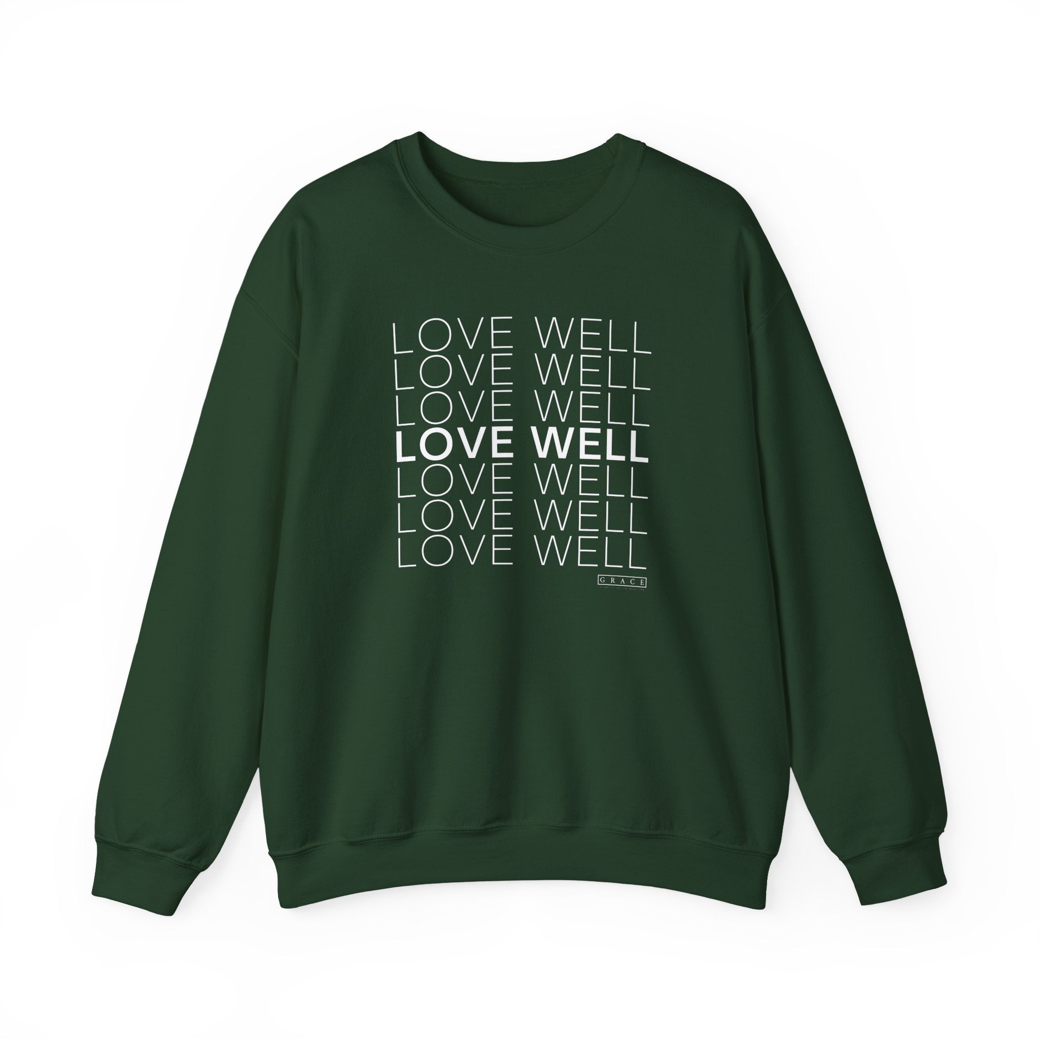 Love Well Repeated Graphic Sweatshirt — Minimalist Crewneck