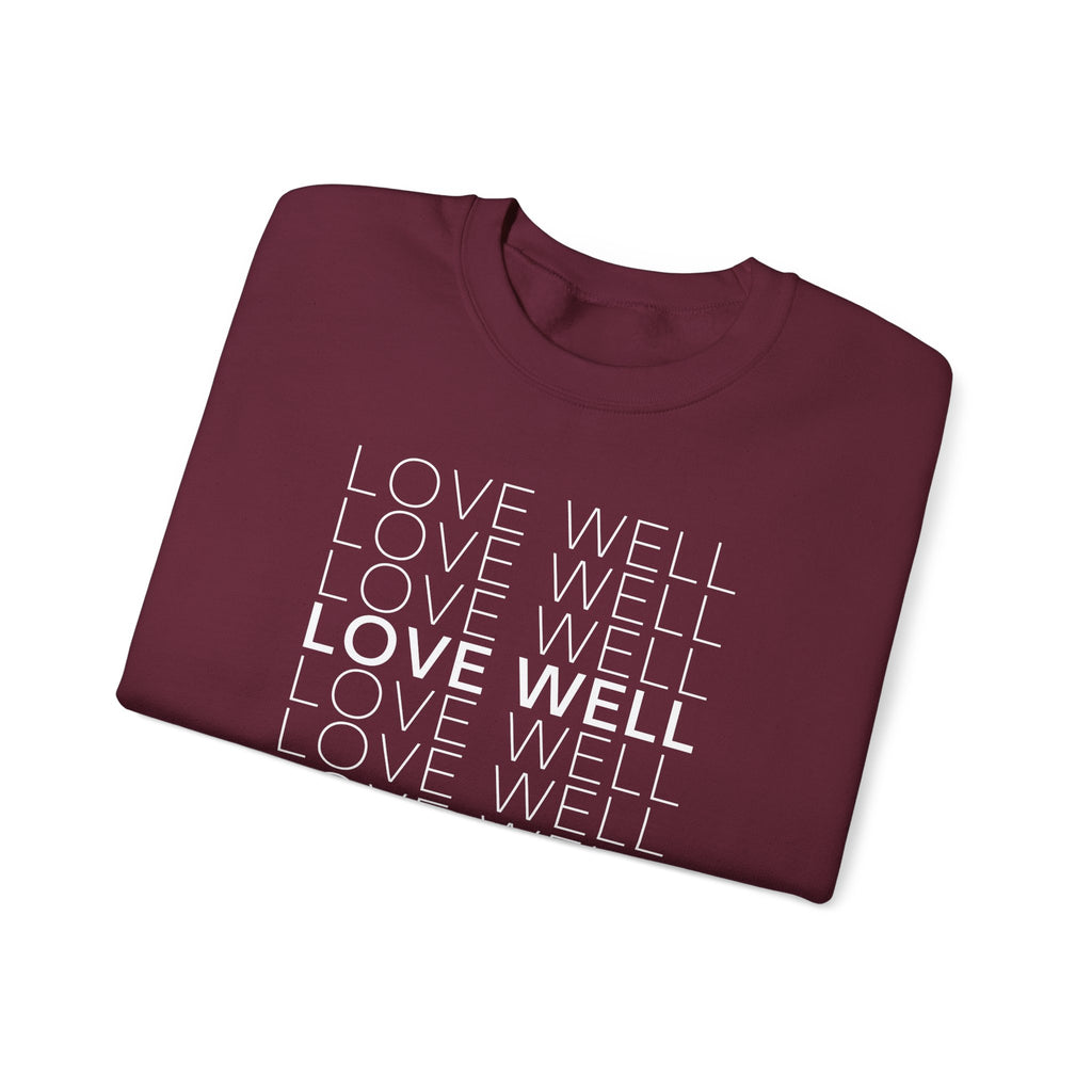 Love Well Repeated Graphic Sweatshirt — Minimalist Crewneck