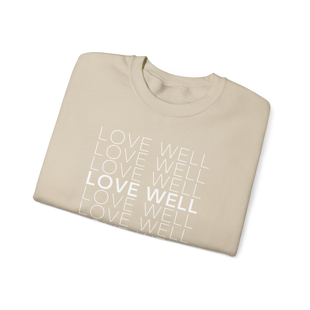 Love Well Repeated Graphic Sweatshirt — Minimalist Crewneck