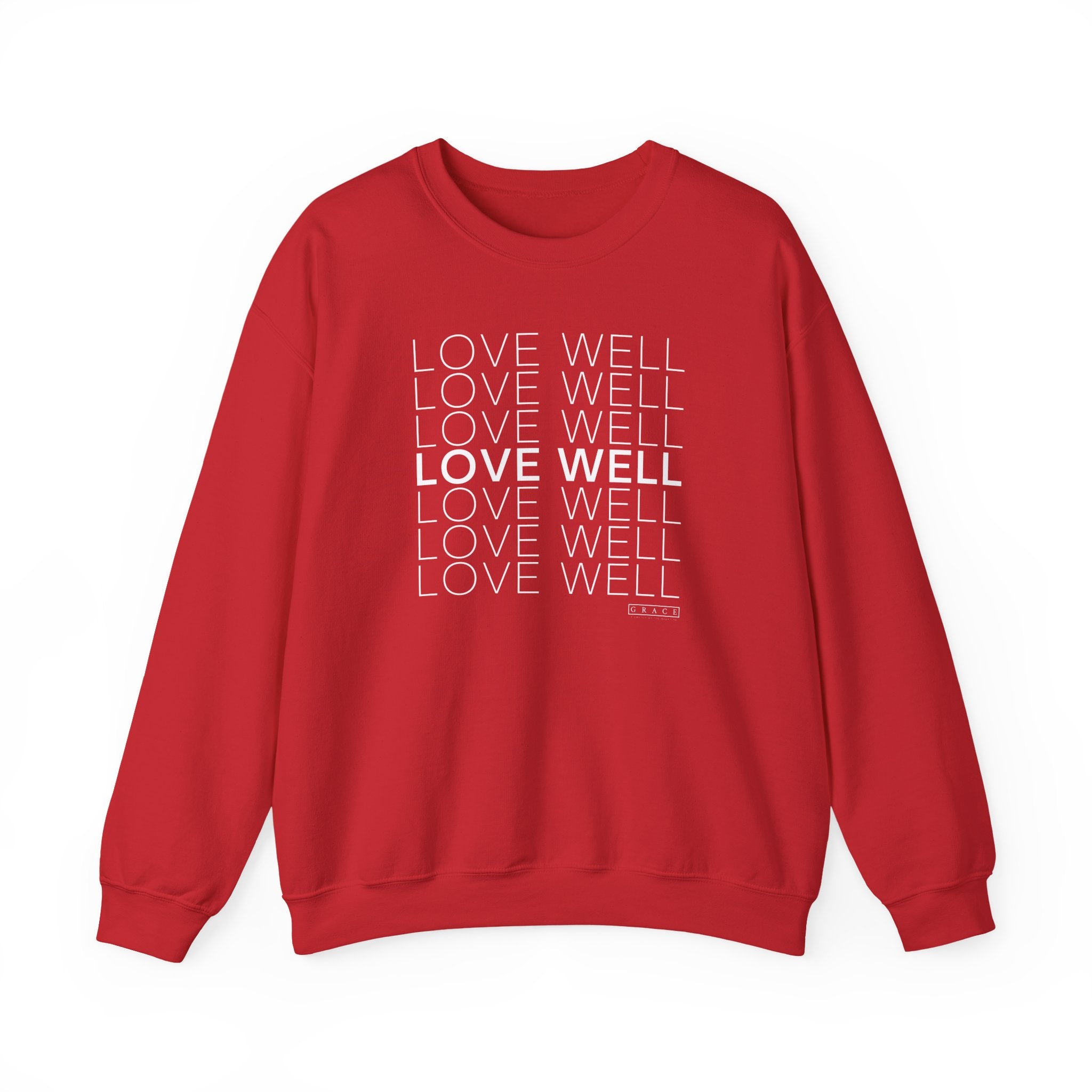 Love Well Repeated Graphic Sweatshirt — Minimalist Crewneck
