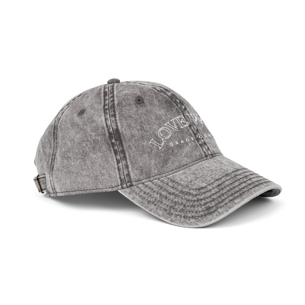 Embroidered 'LOVEWELL' Vintage Baseball Cap – Distressed Cotton Hat