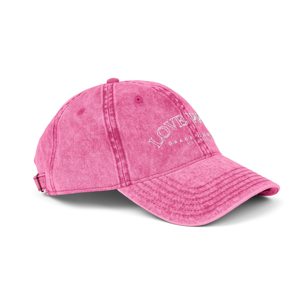 Embroidered 'LOVEWELL' Vintage Baseball Cap – Distressed Cotton Hat
