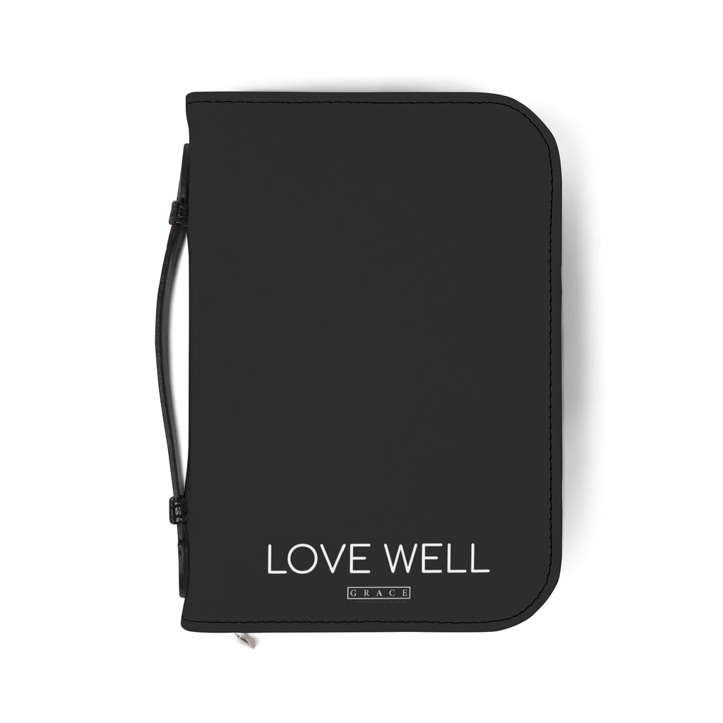 Leather Zippered — "Love Well" Book/Bible Case