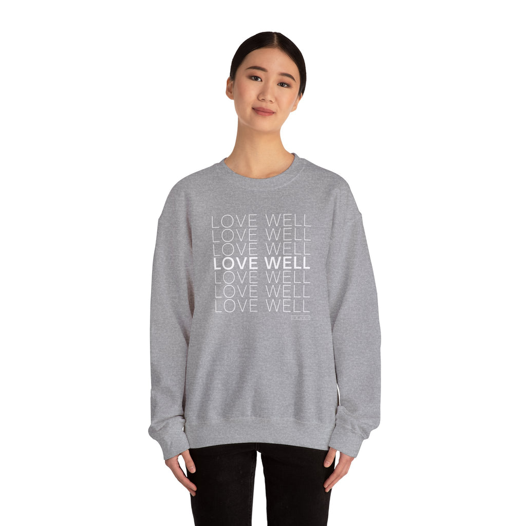 Love Well Repeated Graphic Sweatshirt — Minimalist Crewneck